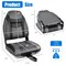 Costway High Back Folding Boat Seats with Black Grey Sponge Cushion & Flexible Hinges